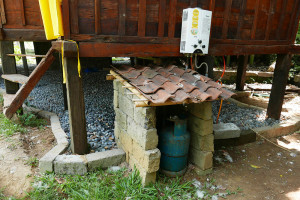 世界一周で訪れたインドネシア・バリ・エコリゾート Bambu Indah(バンブーインダー)　湯沸かし器